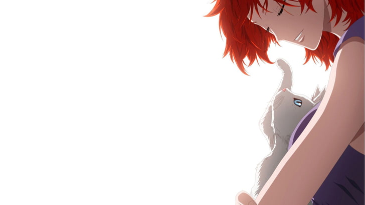 Anime Girls, redhead, The Breaker, White Background, HD wallpaper