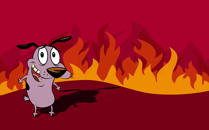 Coraggio The Cowardly Dog, personaggio dei cartoni animati, cartoni animati, cartone animato, Sfondo HD