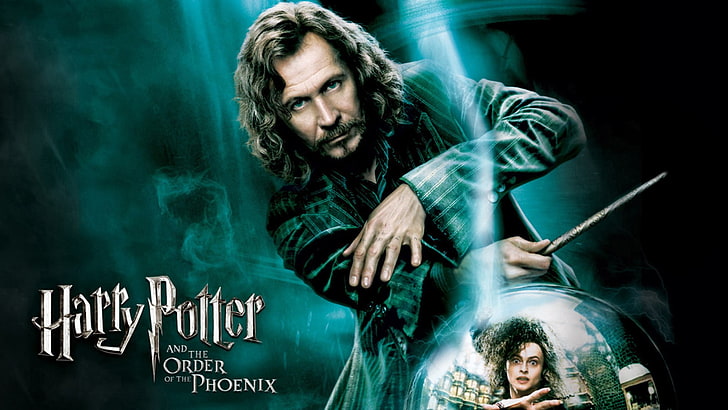 Harry Potter e a ordem do pôster do filme, filmes, Harry Potter e a Ordem da Fênix, Sirius Black, Bellatrix Lestrange, Gary Oldman, Helena Bonham Carter, HD papel de parede