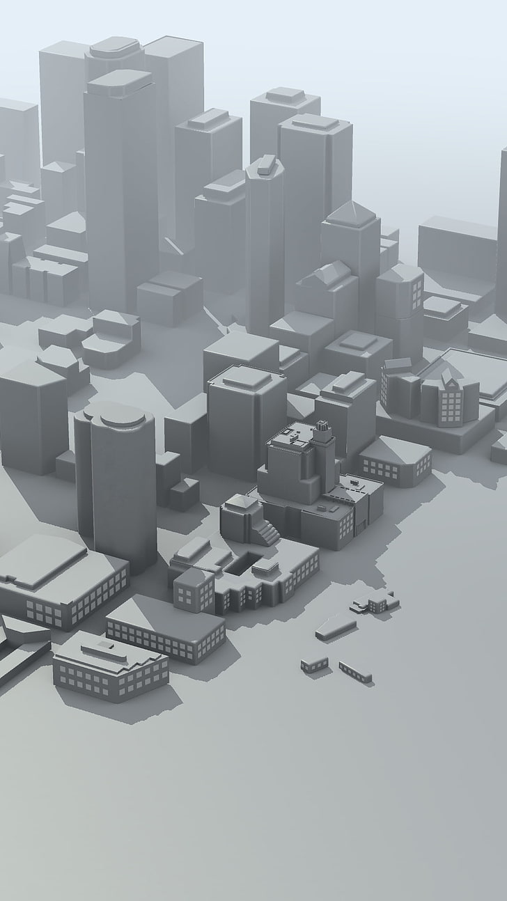 3D Abstract, city, 3D, HD wallpaper