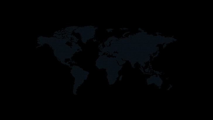 grå och svart världskarta, karta, kontinenter, världskarta, HD tapet