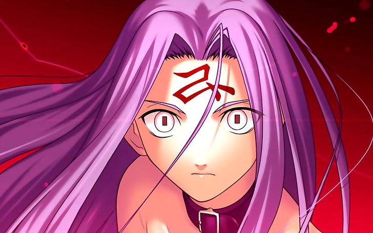 rosa behaarte Frauenillustration, Anime, Mädchen, Haar, Purpur, Charakter, HD-Hintergrundbild