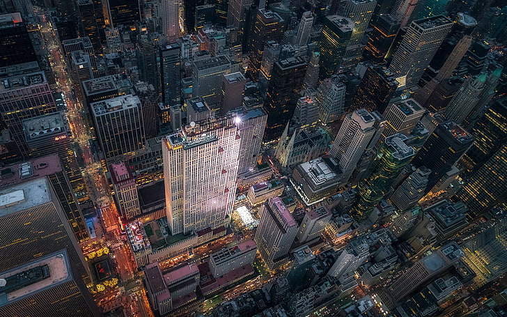 ciel de la ville, ville, New York City, Fond d'écran HD