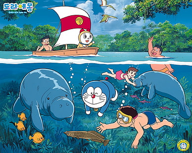 Wallpaper digital Doraemon, Anime, Doraemon, Wallpaper HD HD wallpaper