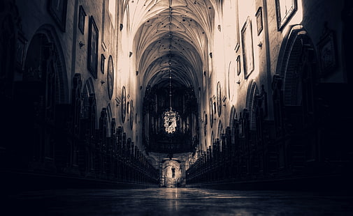 Gotische Architektur, Innenraum der Kathedrale, Architektur, gotisch, HD-Hintergrundbild HD wallpaper