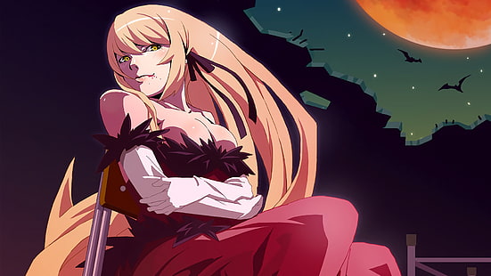 Anime, Monogatari (Serie), Kuss-Schuss Acerola-Orion Heart-under-Blade, Shinobu Oshino, HD-Hintergrundbild HD wallpaper