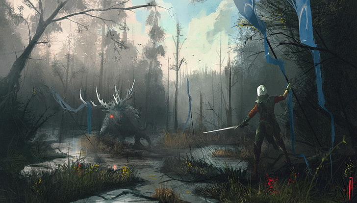 The Witcher 3: Wild Hunt, digitale Kunst, Cirilla Fiona Elen Riannon, HD-Hintergrundbild