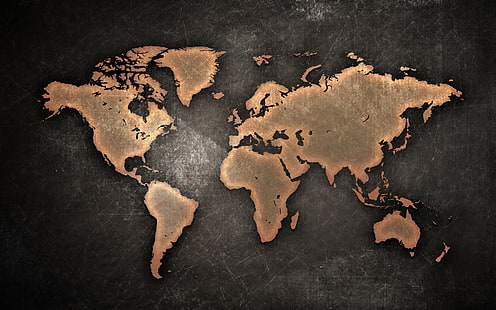 континенти, земя, карти, драскотини, HD тапет HD wallpaper