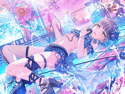 BanG Dream!, anime, anime girls, minato yukina, Tapety HD HD wallpaper