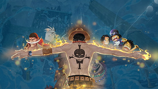 One Piece karaktärsillustration, Anime, One Piece, Portgas D. Ace, HD tapet HD wallpaper