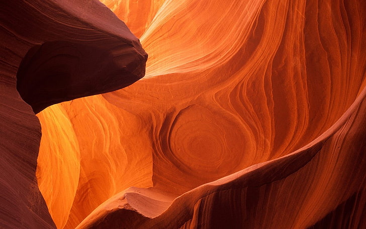 Arizona, formasi batuan, ngarai, Antelope Canyon, Wallpaper HD