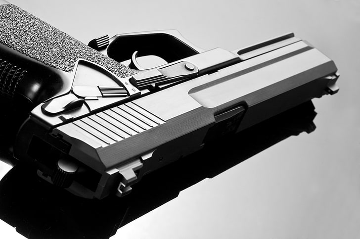 metal, pistol, white, automatic, black, and, defender, death, trunk, arms, blueing, rifling, murder, reliability, barrel, caliber, protection, easy-to-use, short barrel, opportunity, carry, helper, The real threat, concealed, HD wallpaper