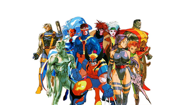 X-Men, Colossus, Cyclops (Marvel-Comics), Psylocke (Marvel-Comics), Rogue (Marvel-Comics), Wolverine, HD-Hintergrundbild