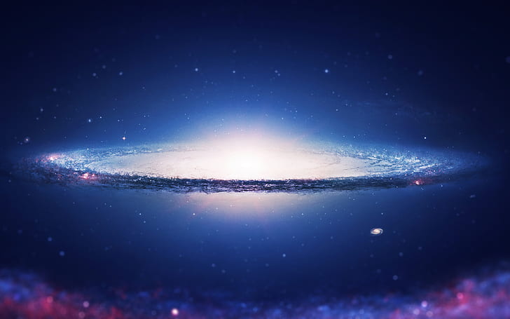 Spiral Galaxy, galaxy star and meteor belt illustration, galaxy, spiral, HD wallpaper
