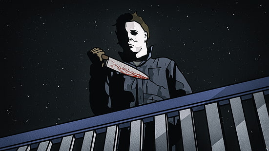 Michael Myers, Halloween, horor, seni kipas, seni digital, Photoshop, Adobe Illustrator, Wallpaper HD HD wallpaper