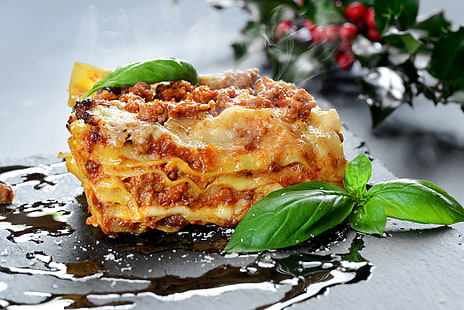 Lasagne, Gemüse, Lebensmittel, HD-Hintergrundbild HD wallpaper