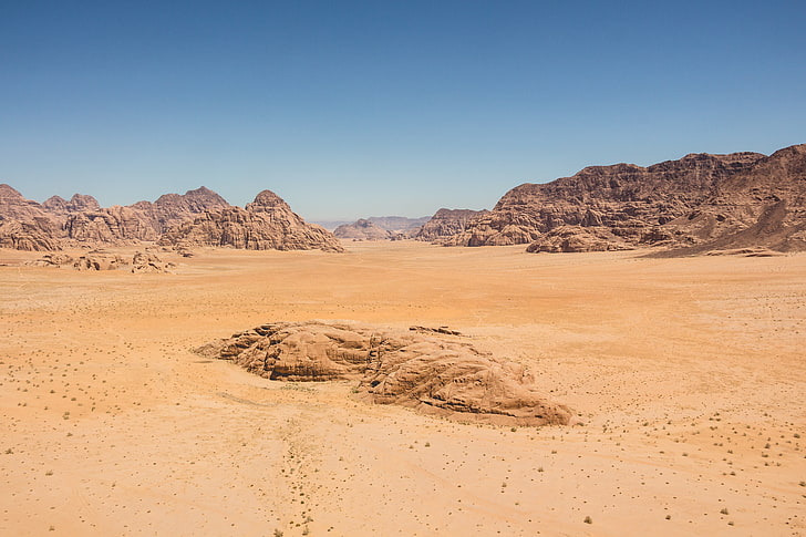gurun, lanskap, batu, langit, pasir, alam, Wallpaper HD