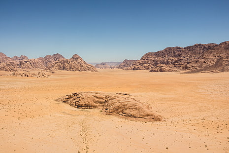 desert, landscape, rock, sky, sand, nature, HD wallpaper HD wallpaper