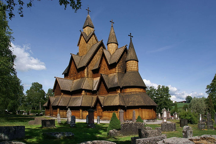 ancient, architecture, building, castle, cemetery, church, cross, culture, famous, heddal norway, heddal stave church, historic, landmark, monastery, outdoors, religion, spirituality, stabkirche, stave church, tomb, HD wallpaper