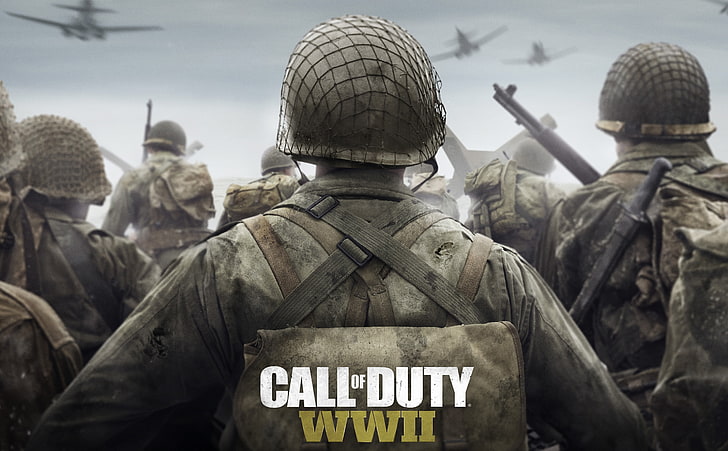 Call of Duty WWII 2017 Game, Call of Duty World War 2 цифров тапет, игри, Call Of Duty, Game, Battlefield, Soldiers, Shooter, wwii, videogame, WorldWarII, callofduty, CODWWII, keyart, HD тапет