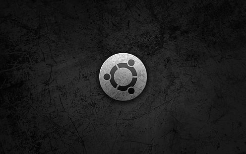 round gray logo, Linux, GNU, Ubuntu, HD wallpaper HD wallpaper