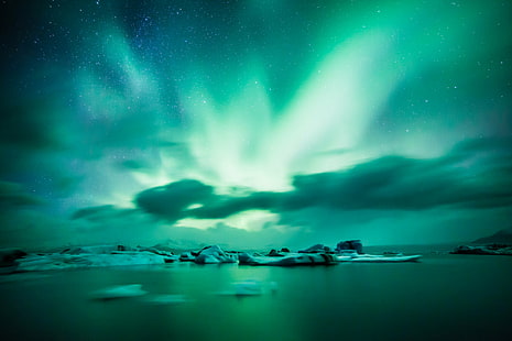 aura durante a noite, luz, luz, se, luz, noite, aurora boreal, aurora boreal, luzes do norte, islândia, islandia, lago, lago, natureza, aurora boreal, ártico, estrela - espaço, aurora polaris, azul, marcéu, escuro, astronomia, HD papel de parede HD wallpaper