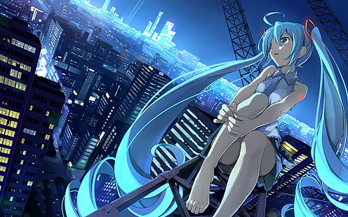 Vocaloid, Zurück zu den Grundlagen, Nacht, Anime-Mädchen, japanischer Anime, ACG, Vocaloid, Zurück zu den Grundlagen, Nacht, Anime-Mädchen, japanischer Anime, HD-Hintergrundbild HD wallpaper