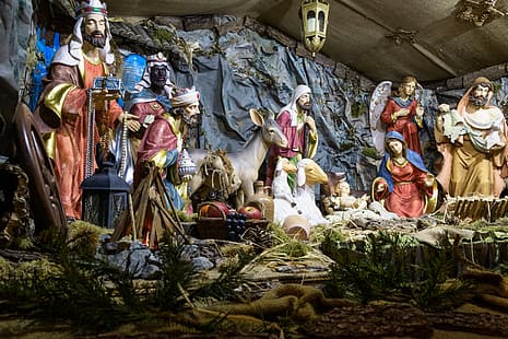  Christmas, birth, religion, Christ, Jesus, cot, HD wallpaper HD wallpaper
