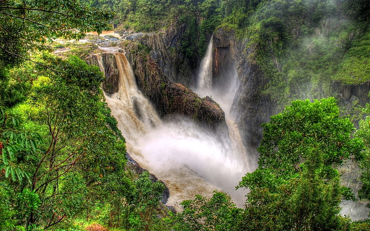 Nature waterfalls beauty, Nature, Waterfall, Beauty, HD wallpaper
