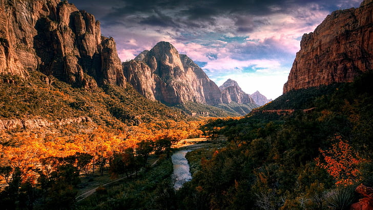 naturaleza, paisaje, rio, valle, Fond d'écran HD
