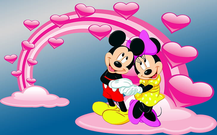 Мики и Мини Маус Photo By Love Desktop Hd Wallpaper за компютър за таблет и мобилно изтегляне-2560 × 1600, HD тапет