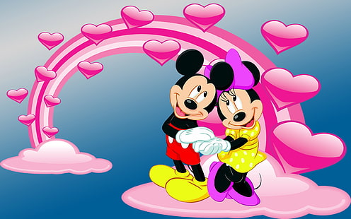 Mickey And Minnie Mouse Photo By Love Desktop Hd Wallpaper For Pc Tablet And Mobile Download-2560×1600, HD wallpaper HD wallpaper