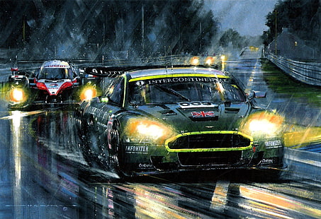 Aston, Dbr9, GT1, Ле-Ман, Мартин, гонки, гонки, HD обои HD wallpaper
