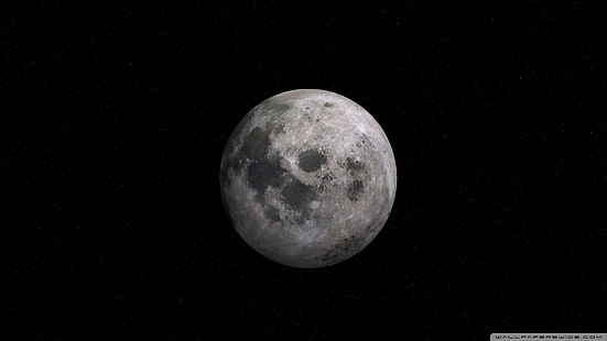 pełnia księżyca, księżyc, przestrzeń, wszechświat, astronomia, czarne tło, Tapety HD HD wallpaper