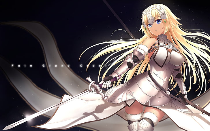 Fate Series, Fate/Apocrypha, Blonde, Blue Eyes, Fate/Grand Order, Girl, Jeanne d'Arc (Fate Series), Long Hair, Ruler (Fate/Apocrypha), HD wallpaper