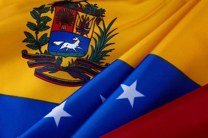étoiles, drapeau, armoiries, Venezuela, fon, vénézuélien, Fond d'écran HD