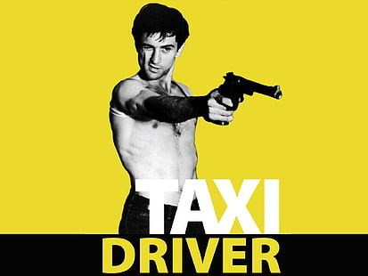 Кино, Таксист, Пистолет, Человек, Роберт Де Ниро, HD обои HD wallpaper