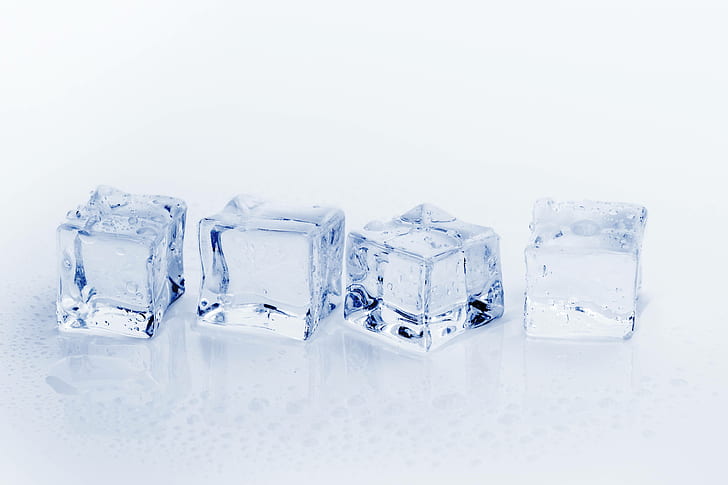 ice, cube, cold, cubes, frozen, refreshment, water, HD wallpaper