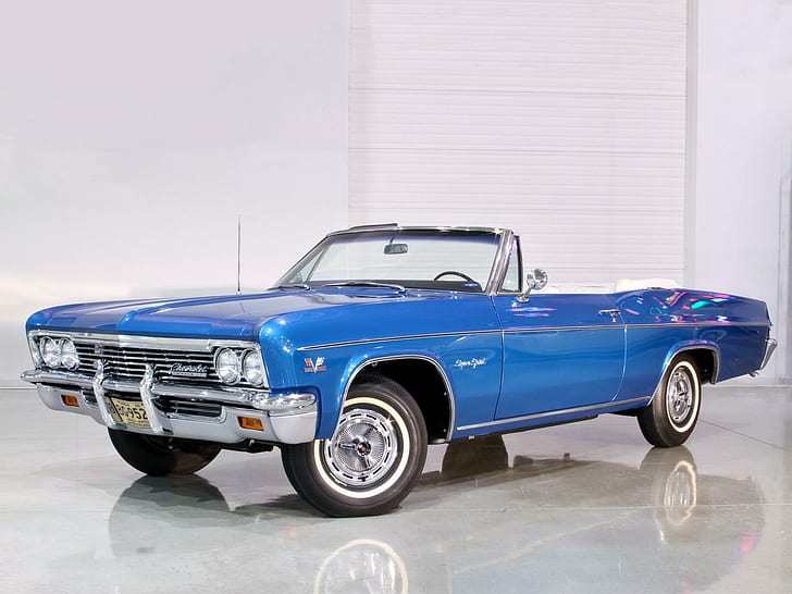 1966 Chevy Impala Ss, chevrolet, convertible, vintage, chevy, classic, 1966, antique, muscle, cars, HD wallpaper