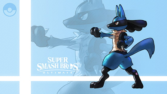 Videojuego, Super Smash Bros.Ultimate, Lucario (Pokémon), Fondo de pantalla HD HD wallpaper