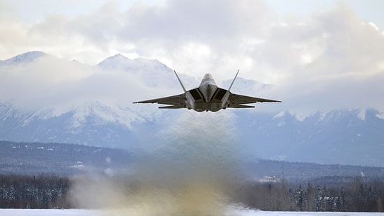 превозно средство, F-22 Raptor, военен, самолет, военен самолет, Lockheed Martin F-22 Raptor, HD тапет HD wallpaper