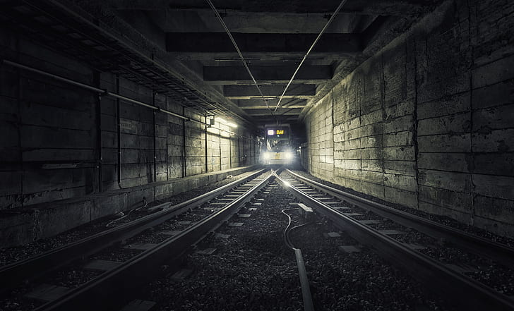 metro, train, the tunnel, HD wallpaper
