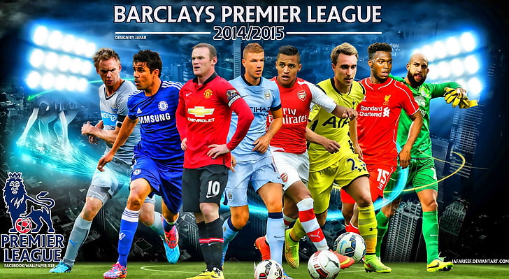 Barclays Premier League 2014-2015, Barclays Premier League poster, Sports, Football, manchester utd, manchester united, chelsea, diego costa, nike, rooney, arsenal, premier league, manchester city, liverpool, fifa 15, tottenham, tim howard, man city, HD wallpaper