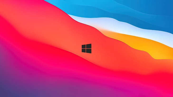 Windows 10, macOS, färgglatt, HD tapet