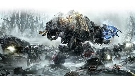 Warhammer 40000: Space Marine HD, ilustración robot, Warhammer, Space, Marine, HD, Fondo de pantalla HD HD wallpaper