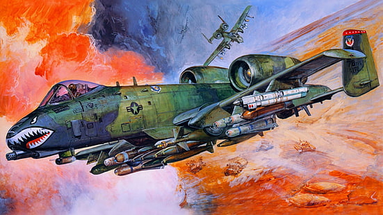 fairchild republic, thunderbolt, a 10, aircraft, military, HD wallpaper HD wallpaper