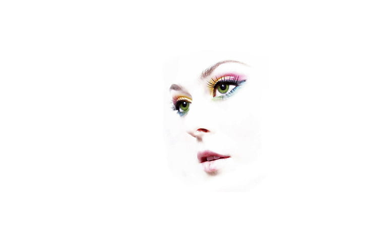 Beautiful makeup, woman face with make up, artistic, 1920x1200, face, woman, makeup, HD wallpaper