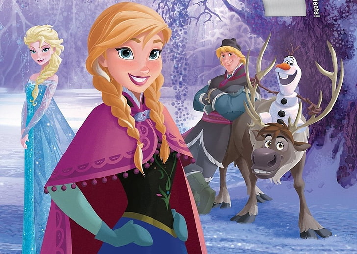 Film, Dondurulmuş, Anna (Dondurulmuş), Elsa (Dondurulmuş), Dondurulmuş (Film), Kristoff (Dondurulmuş), Olaf (Dondurulmuş), Sven (Dondurulmuş), HD masaüstü duvar kağıdı