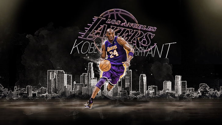 The ball, Basketball, Los Angeles, NBA, Lakers, Kobe Bryant, Player, HD wallpaper