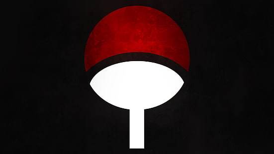 Naruto, Rot, Symbol, Uchiha Clan, Weiß, HD-Hintergrundbild HD wallpaper